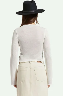 Sheer L/S Knit Top
