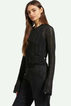 Sheer L/S Knit Top