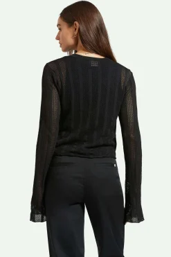Sheer L/S Knit Top