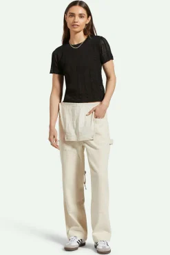 Sheer S/S Knit Top